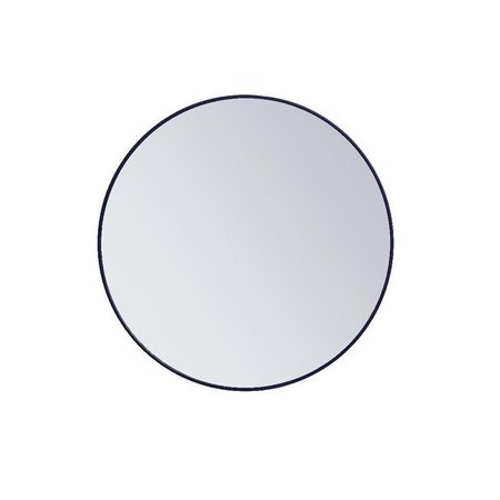 ELEGANT DECOR Elegant Decor MR4041BL 36 in. Metal Frame Round Mirror; Blue MR4041BL